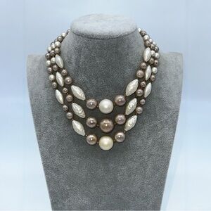 Vintage‎ Cream Multi-Strand Pearl Necklace